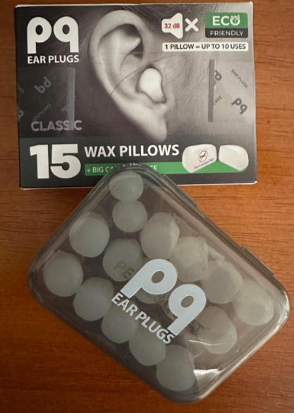 Natural wax earplugs